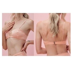 FOR LOVE & LEMONS X JAMIE KING SATIN BRA SIZE L
